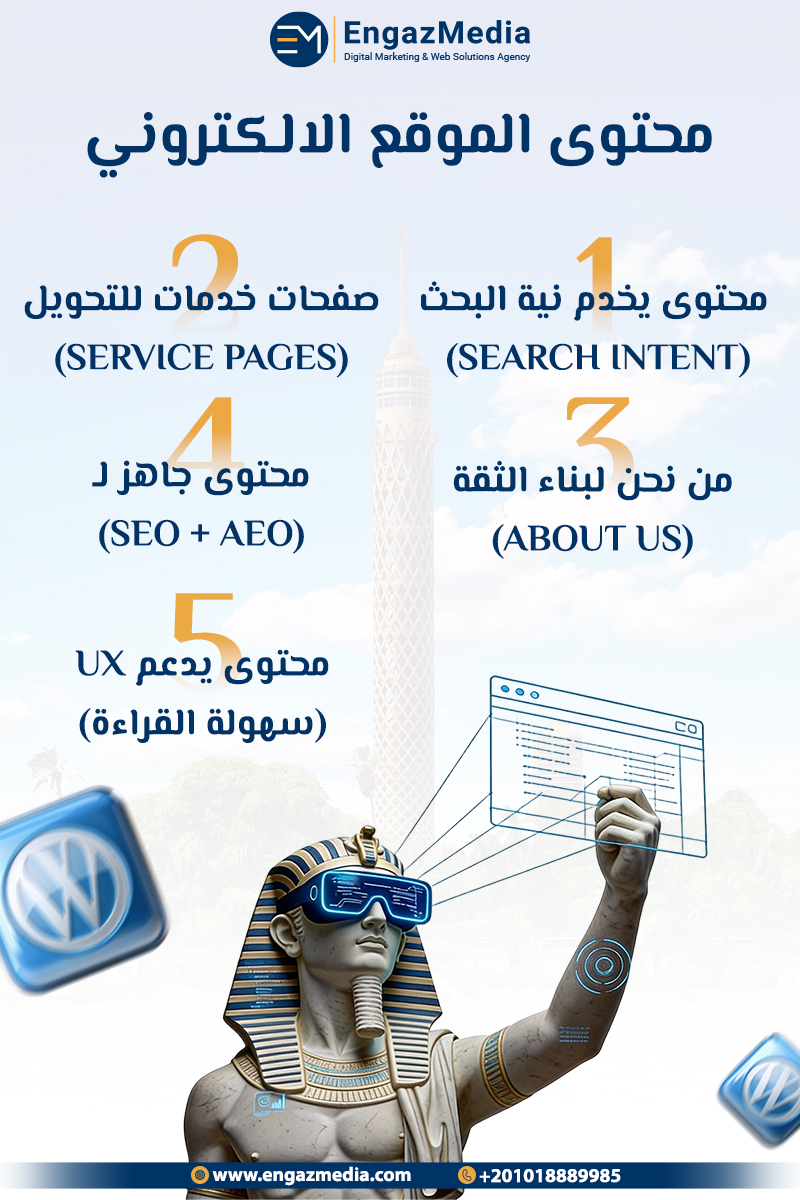 محتوى الموقع الالكتروني