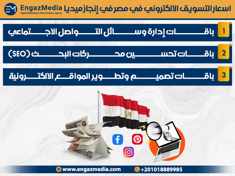 اسعار التسويق الالكتروني في مصر في إنجاز ميديا
