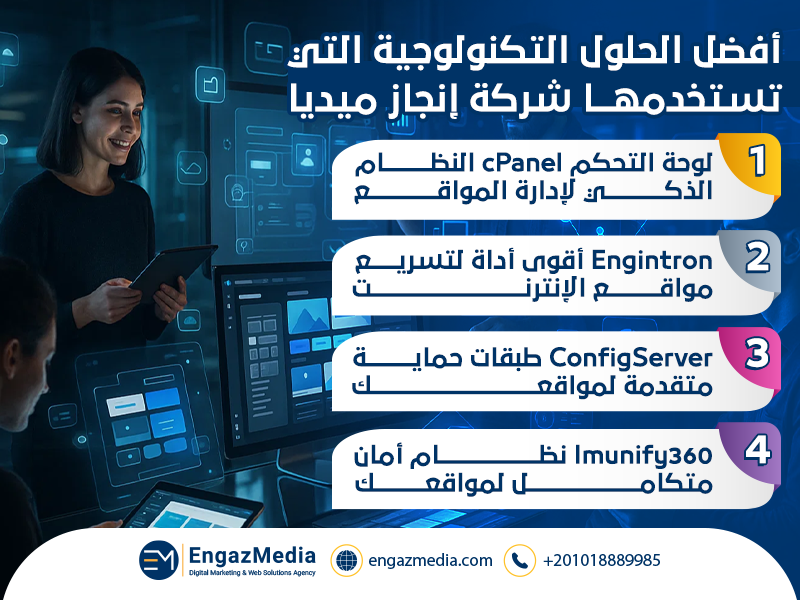 أفضل الحلول التكنولوجية التي تستخدمها شركة إنجاز ميديا