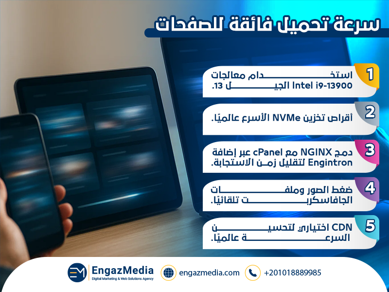 سرعة تحميل فائقة للصفحات