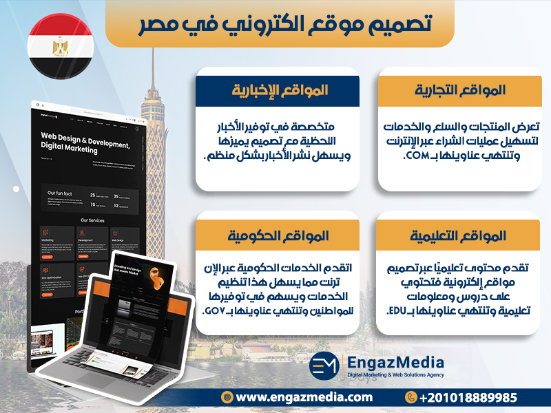 تصميم موقع الكتروني في مصر
