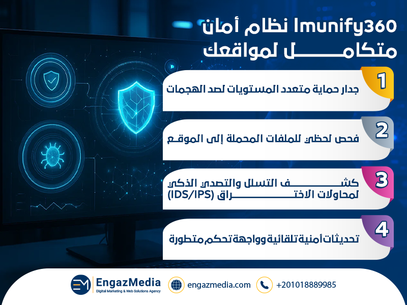 Imunify360 نظام أمان متكامل لمواقعك