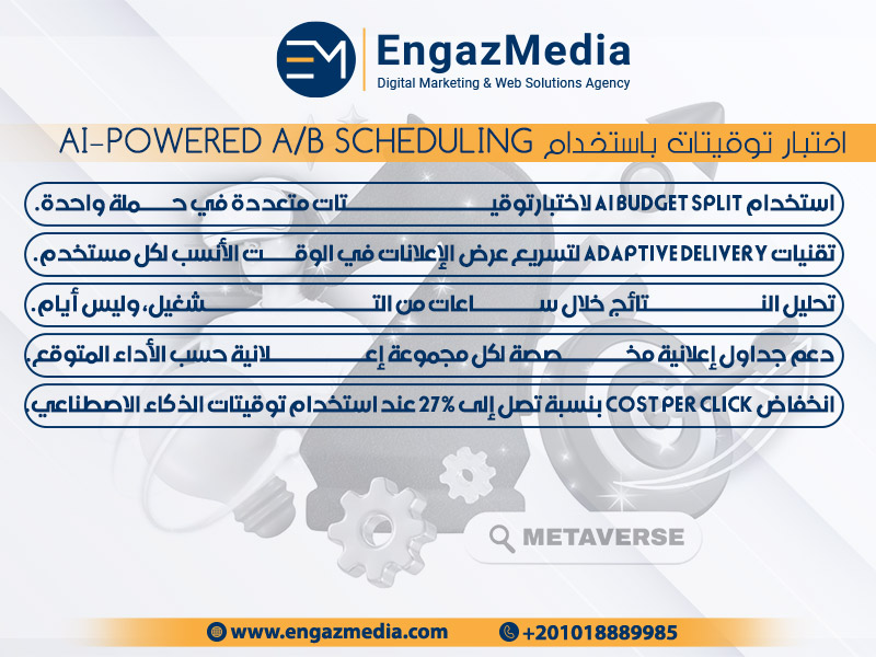 اختبار توقيتات باستخدام AI-powered A/B Scheduling
