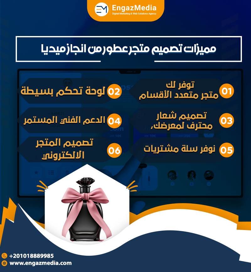 مشروع تصميم متجر عطور إلكتروني