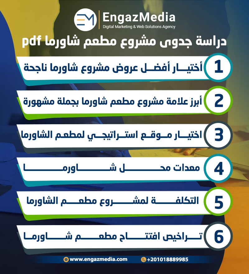 دراسة جدوى مشروع مطعم شاورما pdf
