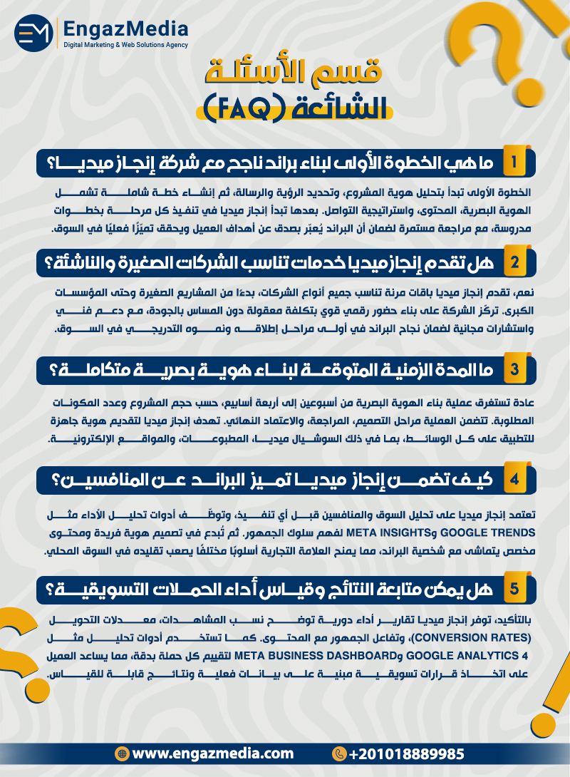 قسم الأسئلة الشائعة (FAQ)