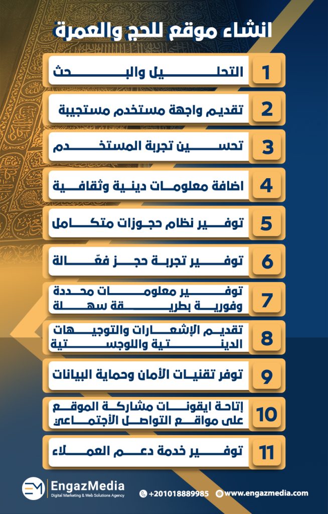 إنشاء موقع للحج والعمرة