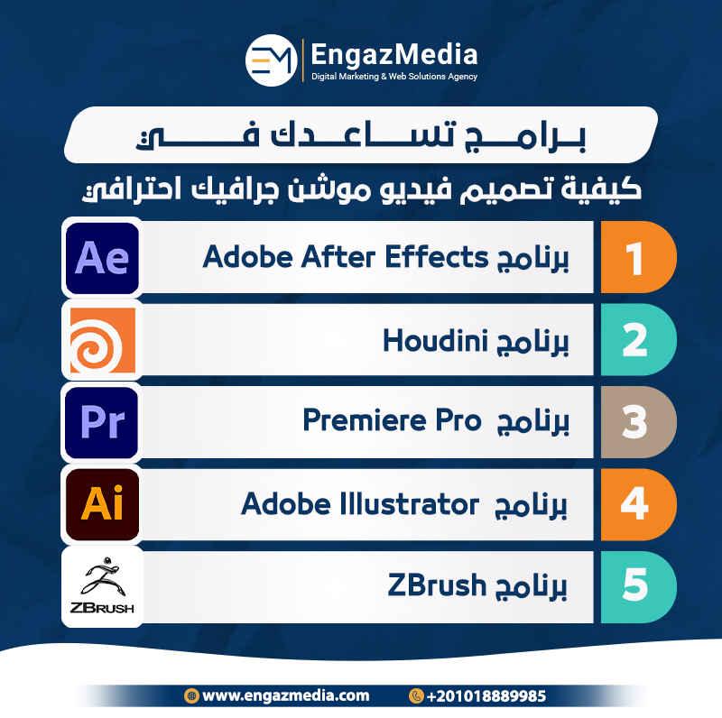 برامج تساعدك في كيفية تصميم فيديو موشن جرافيك احترافي