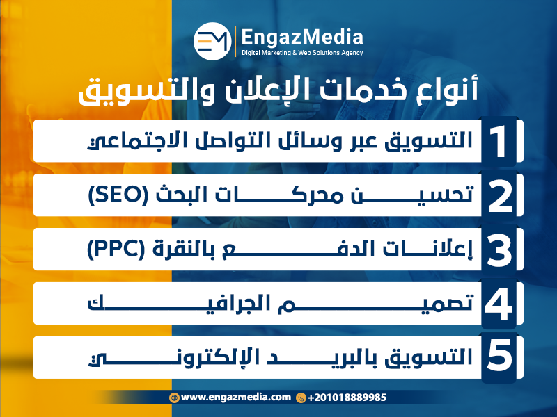 أنواع خدمات الإعلان والتسويق