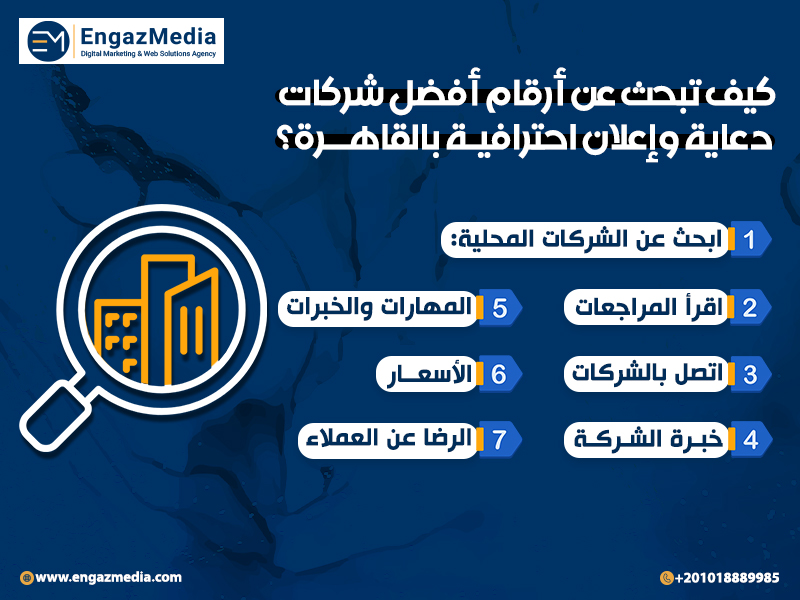 كيف تبحث عن أرقام أفضل شركات دعاية وإعلان احترافية بالقاهرة؟