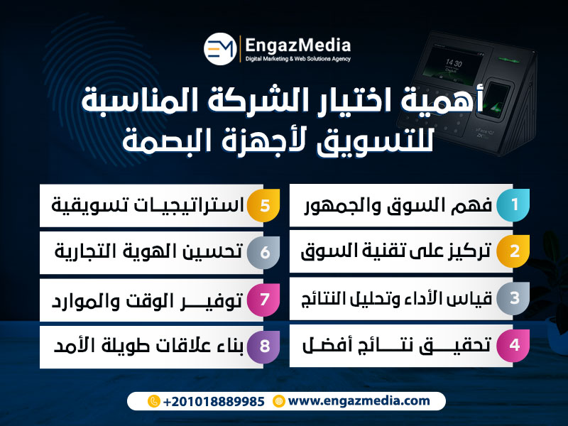 أهمية اختيار الشركة المناسبة للتسويق لأجهزة البصمة
