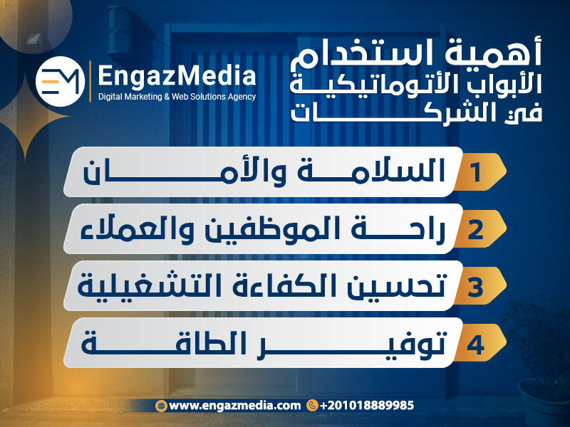 أهمية استخدام الأبواب الأتوماتيكية في الشركات
