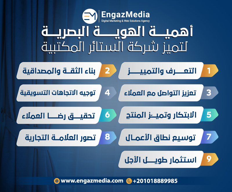 أهمية بناء هوية بصرية لشركة ستائر مكتبية