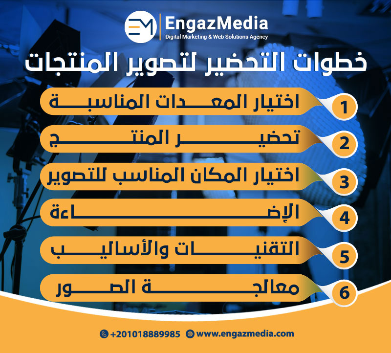 خطوات التحضير لتصوير المنتجات
