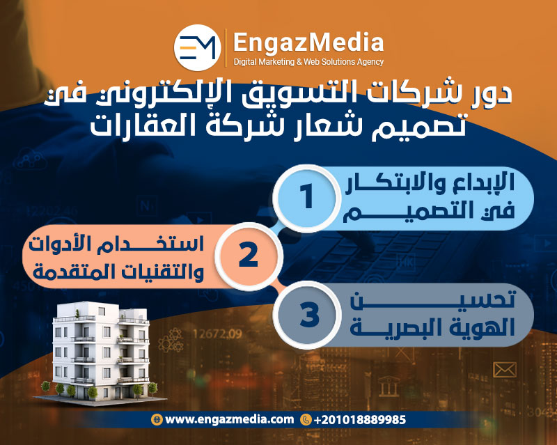 دور شركات التسويق الإلكتروني في تصميم شعار شركة العقارات
