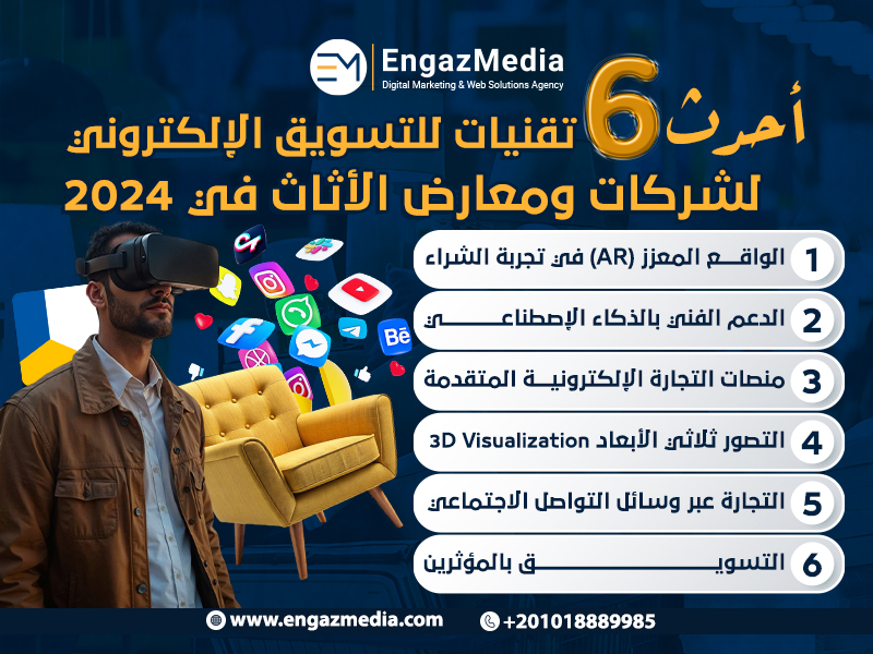 أحدث 6 تقنيات للتسويق الإلكتروني لشركات ومعارض الأثاث في 2024