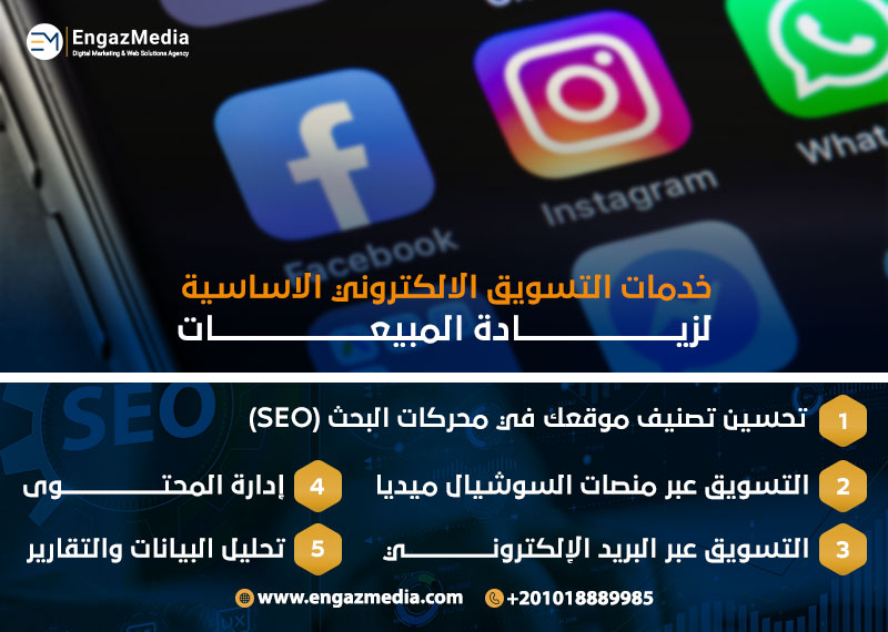  خدمات التسويق الالكتروني الاساسية لزيادة المبيبعات ؟

