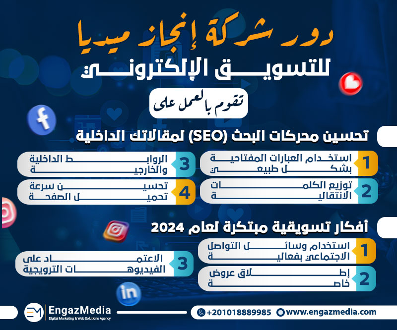 دور شركة إنجاز ميديا للتسويق الإلكتروني