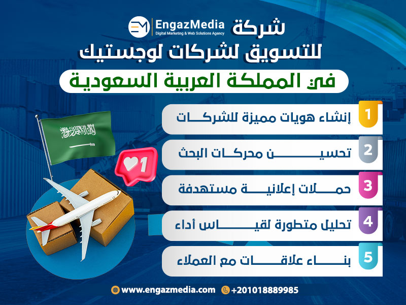 شركة إنجاز ميديا للتسويق لشركات لوجستيك في المملكة العربية السعودية