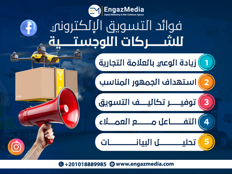 فوائد التسويق الإلكتروني للشركات اللوجستية
