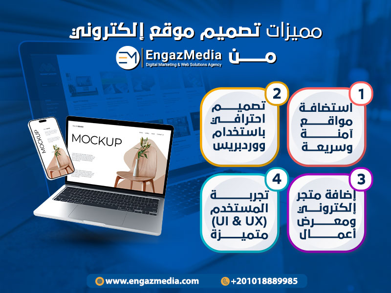 مميزات تصميم موقع إلكتروني من إنجاز ميديا
