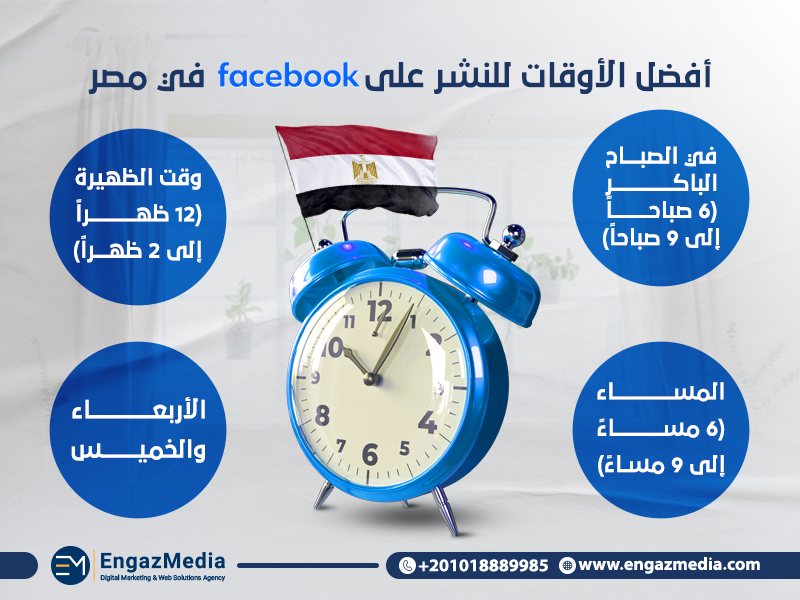 أفضل الأوقات للنشر على Facebook في مصر