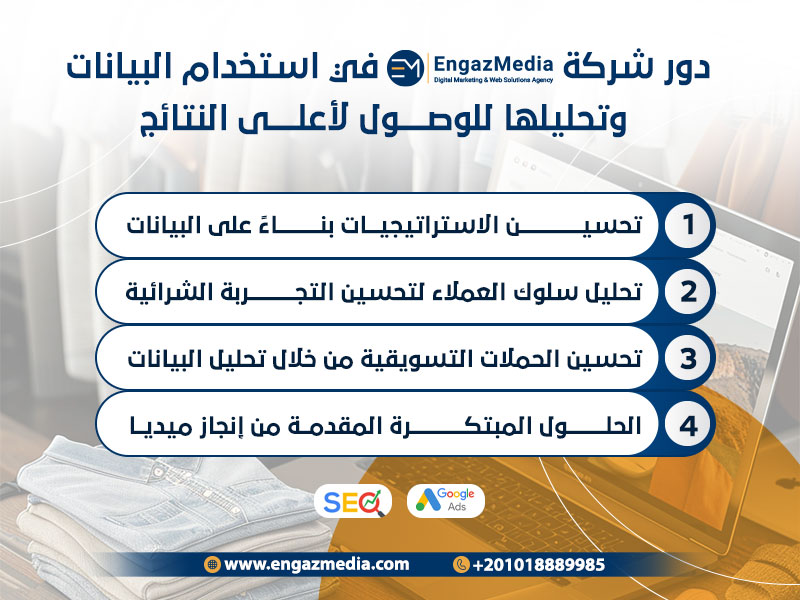 دور شركة إنجاز ميديا في استخدام البيانات وتحليلها للوصول لأعلى النتائج