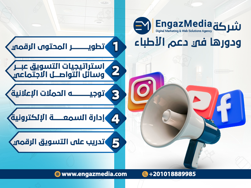 شركة إنجاز ميديا ودورها في دعم الأطباء :

