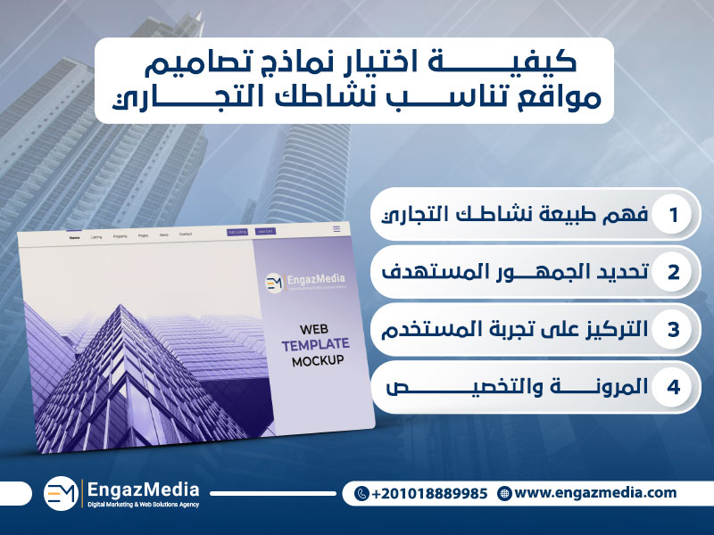 كيفية اختيار نماذج تصاميم مواقع تناسب نشاطك التجاري