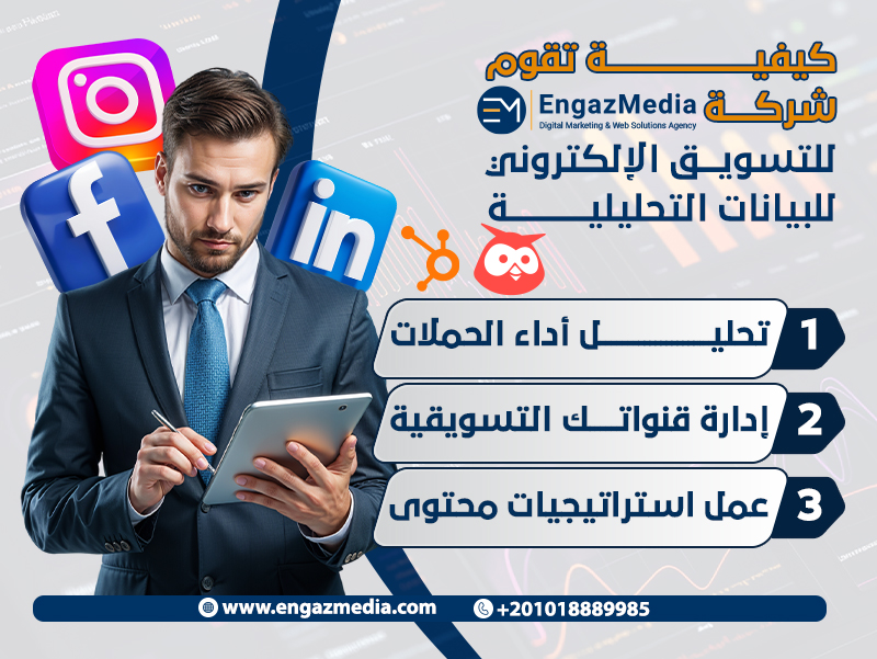 كيف تقوم شركة إنجاز ميديا للتسويق الإلكتروني بالبيانات التحليلية