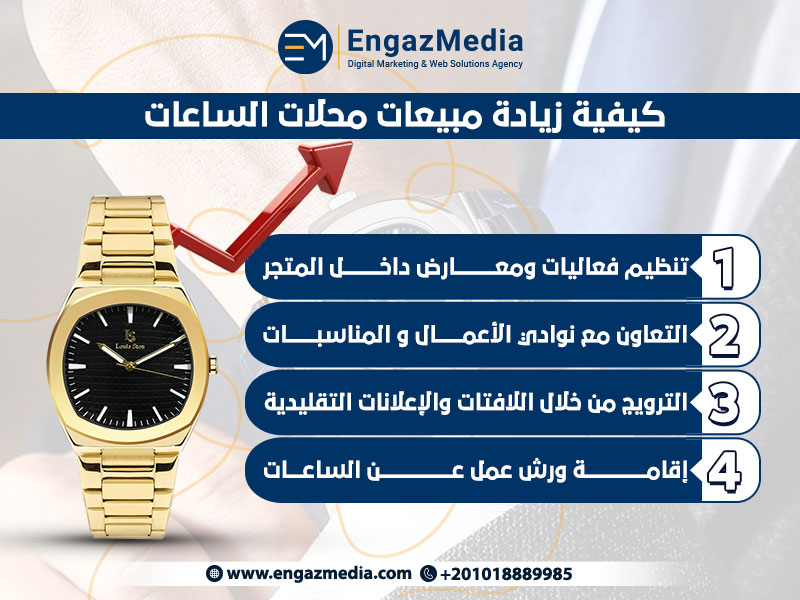 كيفية زيادة مبيعات محلات الساعات