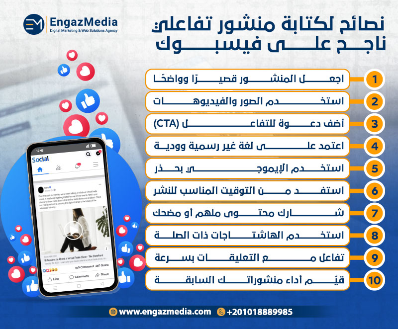نصائح لكتابة منشور تفاعلي ناجح على فيسبوك

