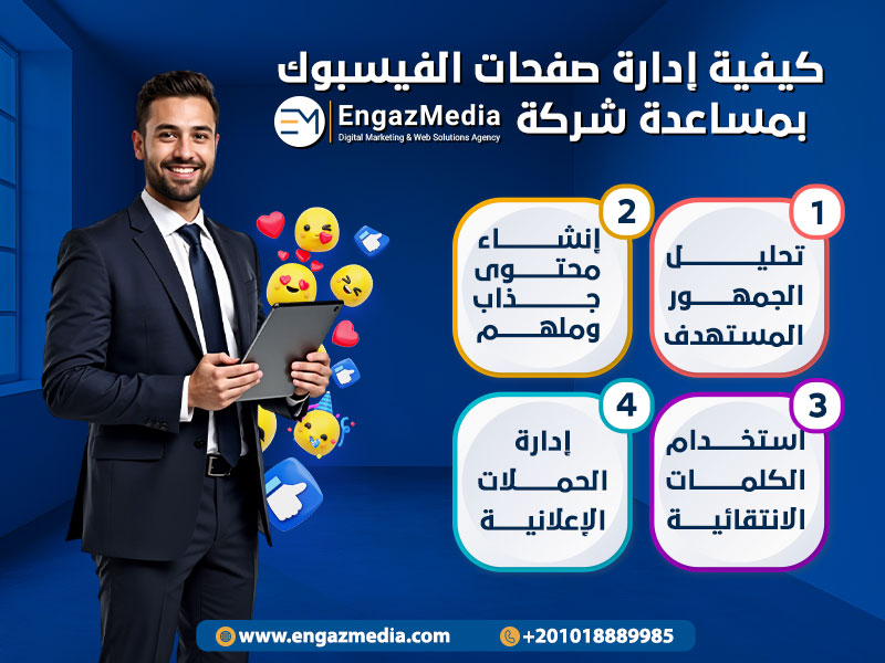 كيفية إنشاء صفحة على الفيسبوك و إدارة صفحات الفيسبوك بمساعدة شركة انجاز ميديا