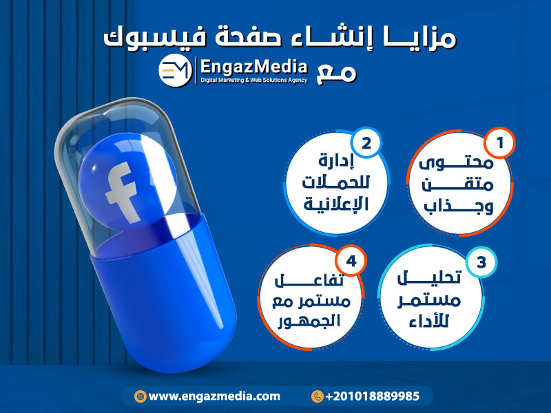 مزايا إنشاء صفحة فيسبوك مع إنجاز ميديا