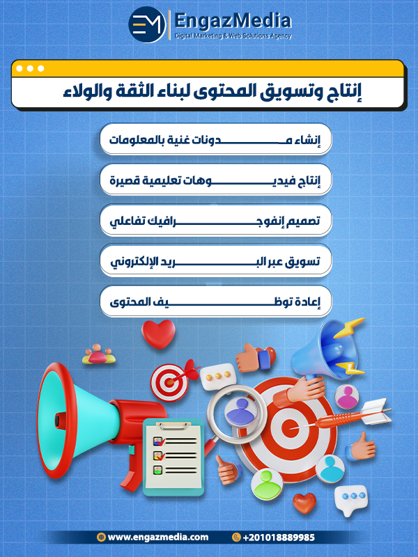4. إنتاج وتسويق المحتوى لبناء الثقة والولاء

