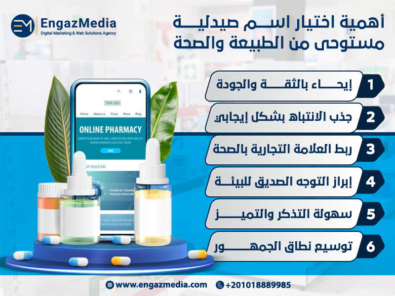 أهمية اختيار اسم صيدلية مستوحى من الطبيعة والصحة