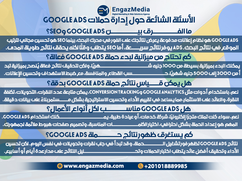 الأسئلة الشائعة حول إدارة حملات Google Ads