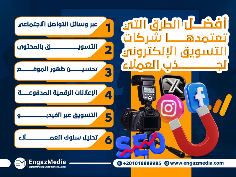 أفضل الطرق التي تعتمدها شركات التسويق الإلكتروني لجذب العملاء