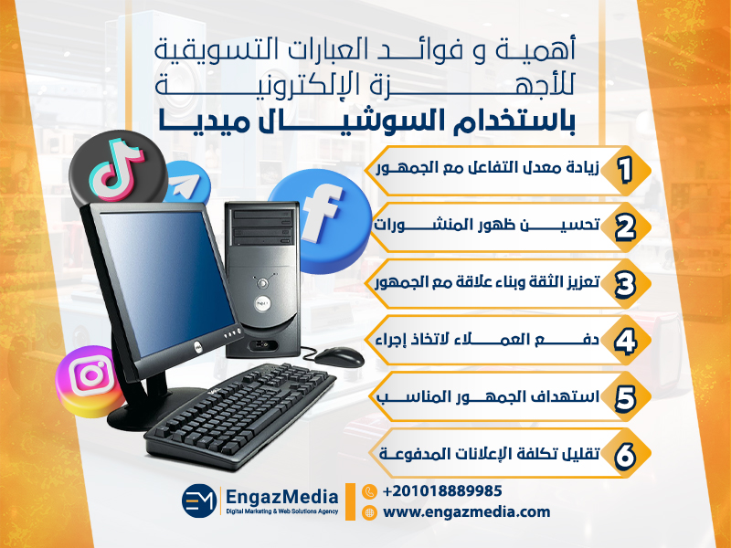 أهمية وفوائد العبارات التسويقية للأجهزة الإلكترونية باستخدام السوشيال ميديا