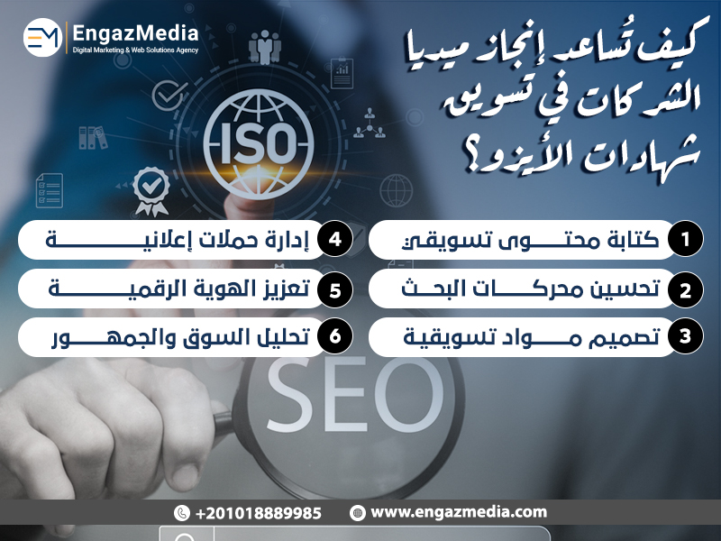 كيف تُساعد إنجاز ميديا الشركات في تسويق شهادات الأيزو؟