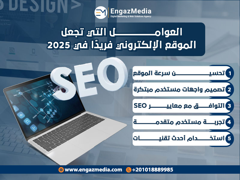 العوامل التي تجعل الموقع الإلكتروني فريدًا في 2025