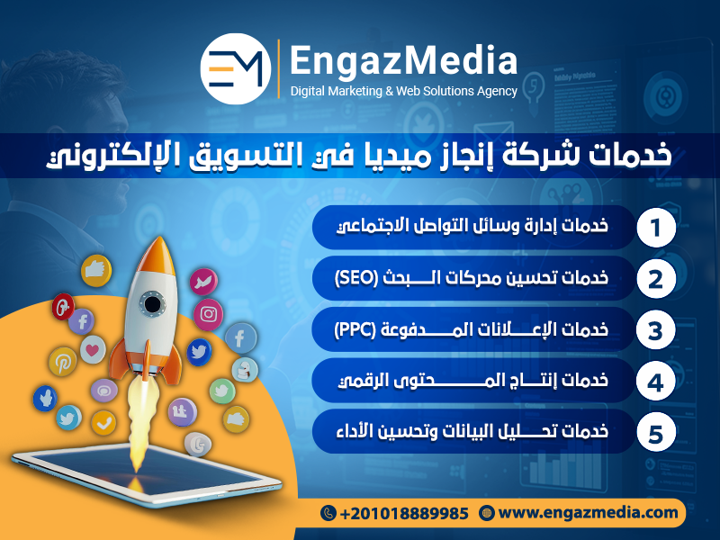 خدمات شركة إنجاز ميديا في التسويق الإلكتروني
