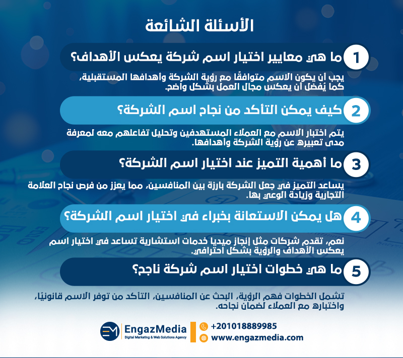 الأسئلة الشائعة
