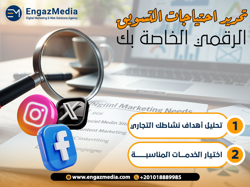 تحديد احتياجات التسويق الرقمي الخاصة بك