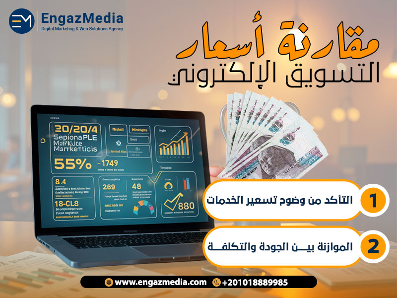مقارنة أسعار التسويق الإلكتروني