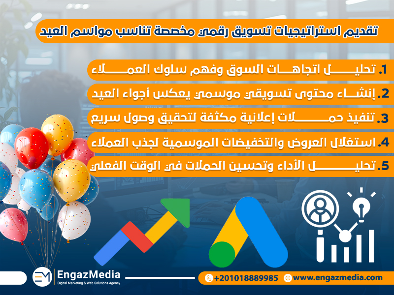 تقديم استراتيجيات تسويق رقمي مخصصة تناسب مواسم العيد