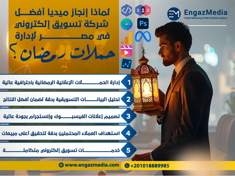 لماذا إنجاز ميديا أفضل شركة تسويق إلكتروني في مصر لإدارة حملات رمضان