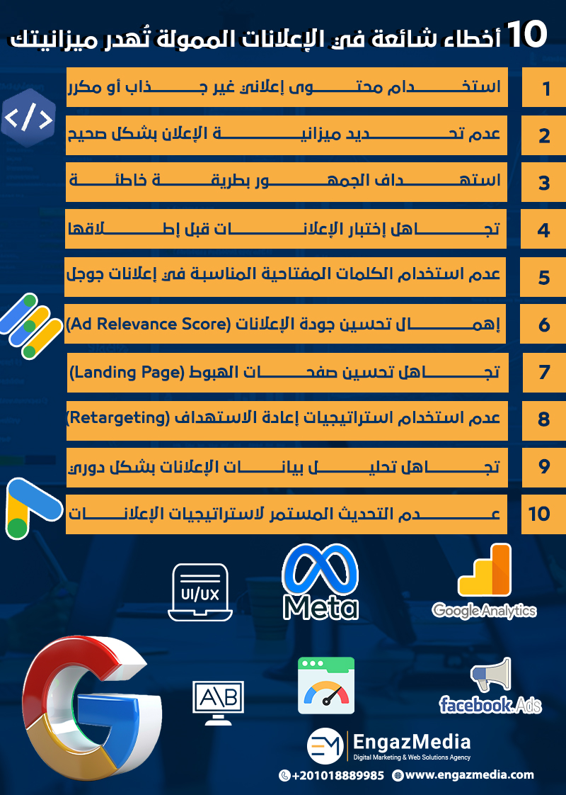 10 أخطاء شائعة في الإعلانات الممولة تُهدر ميزانيتك