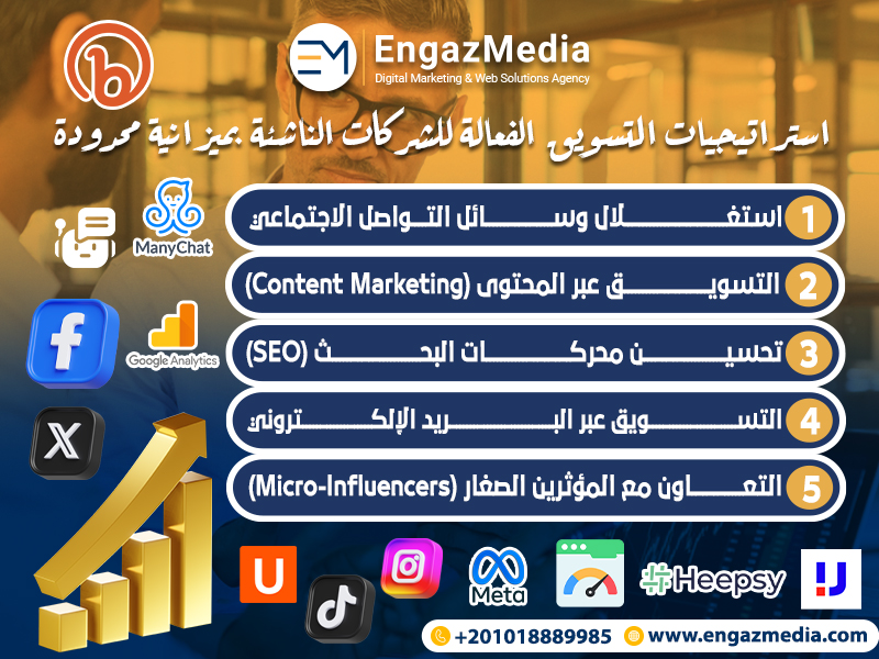 استراتيجيات التسويق الفعالة للشركات الناشئة بميزانية محدودة
