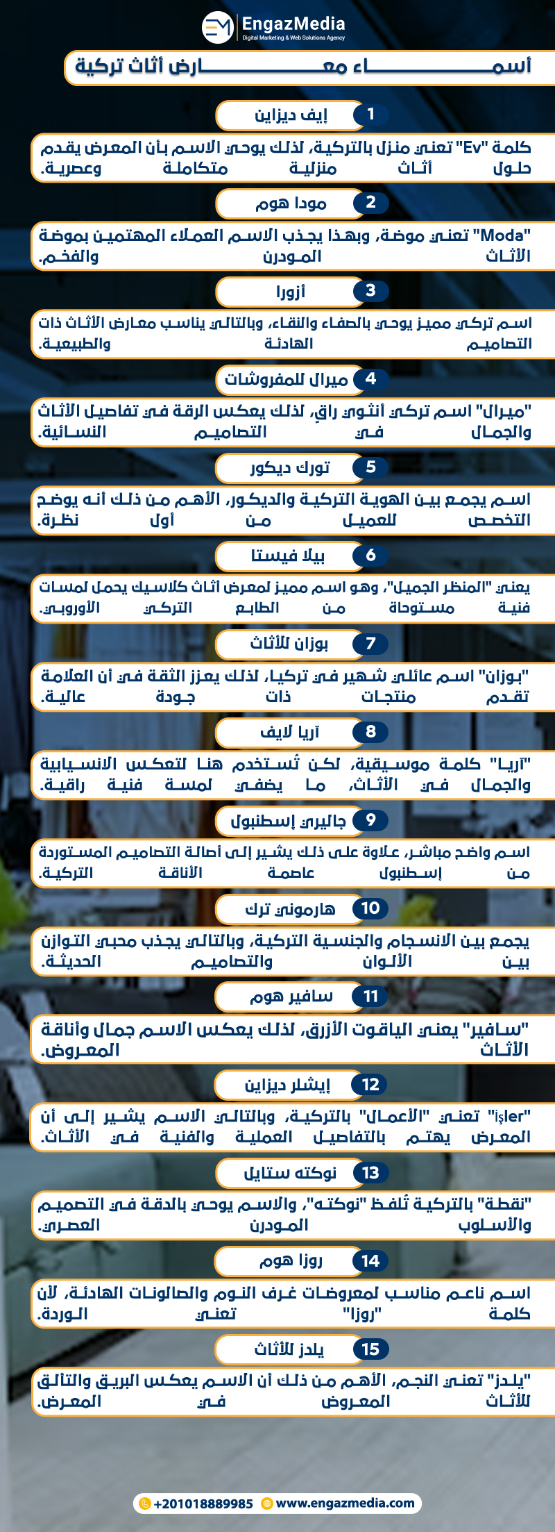 أسماء معارض أثاث تركية
